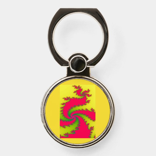 Chinese New Year Dragon Fractal Phone Ring Stand (Front)