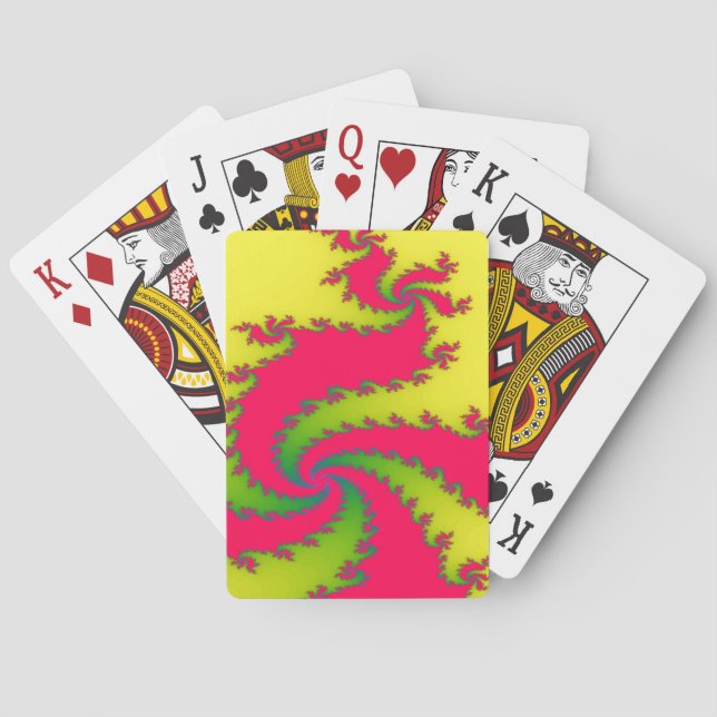 Chinese New Year Dragon Fractal Playing cards (Back)