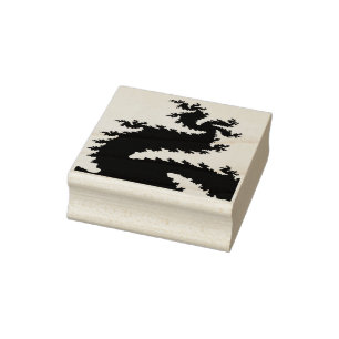 Chinese New Year Dragon Fractal Wood Art Stamp