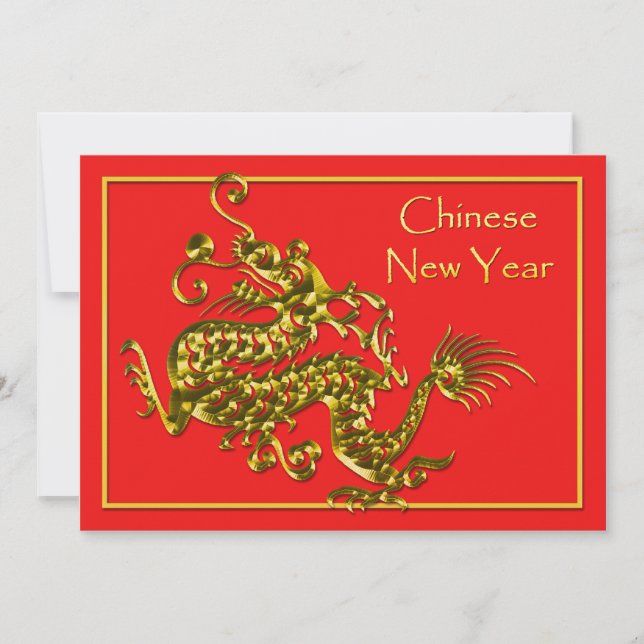 Chinese New Year Dragon Invitation (Front)