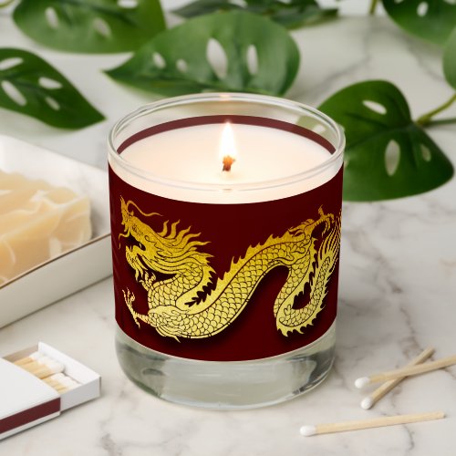 Chinese New Year Dragon Paper_cut Zodiac Birthday  Scented Candle
