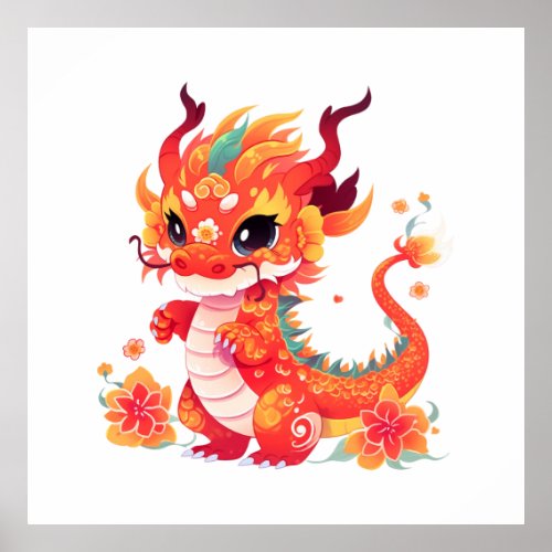 Chinese New Year Dragon Poster