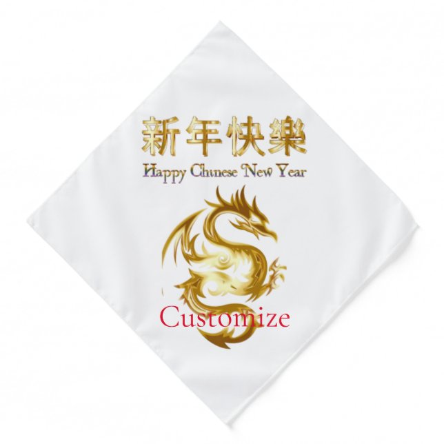 Chinese New Year Dragon Thunder_Cove Bandana (Front)