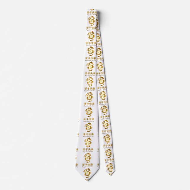 Chinese New Year Dragon Thunder_Cove Neck Tie (Front)
