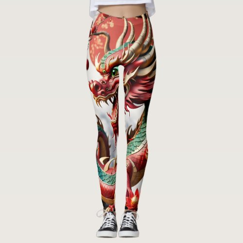 Chinese New Year Dragon Zodiac Birthday Leg02 Leggings