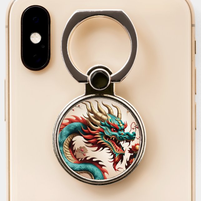 Chinese New Year Dragon Zodiac Birthday PhR01 Phone Ring Stand (Close Up)