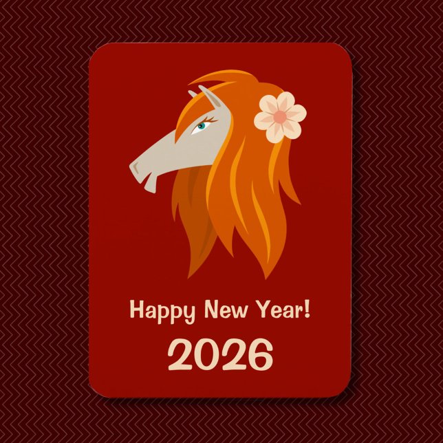 Chinese New Year Fire Horse 2026 Zodiac Magnet (Creator Uploaded)
