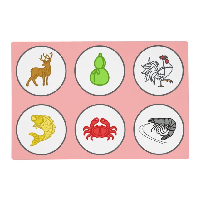 Chinese New Year Fish Prawn Crab Gaming Mat (Front)