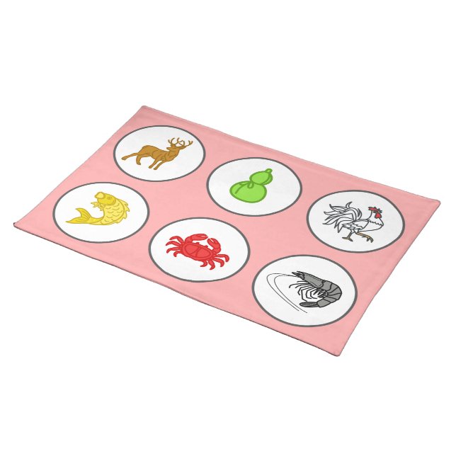 Chinese New Year Fish Prawn Crab Gaming Mat (On Table)