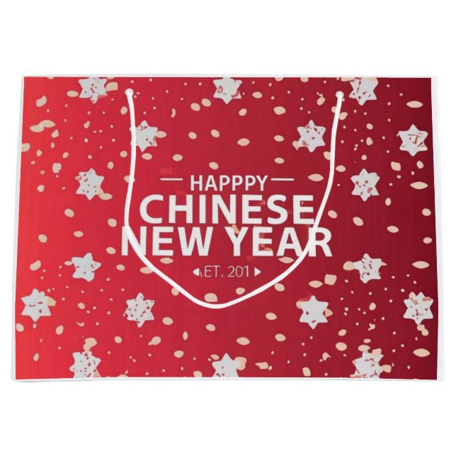 Chinese New Year gift Large Gift Bag (Front)