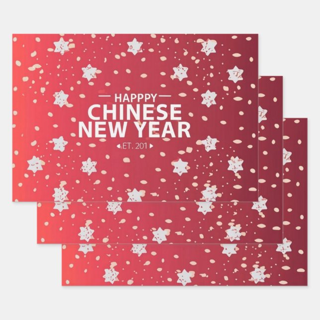 Chinese New Year gift Wrapping Paper Sheets (Set)