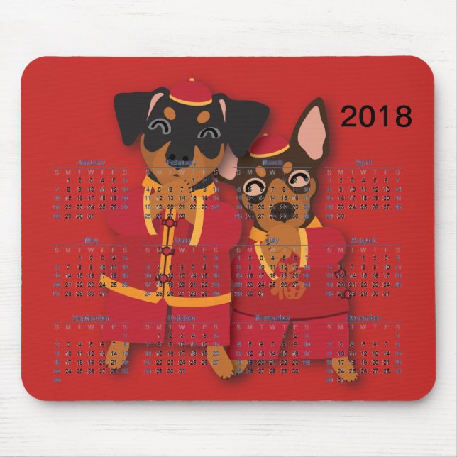 Chinese New Year GongXi Min Pin Calender Mouse Pad (Front)