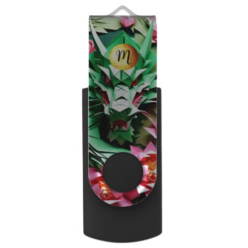 Chinese New Year Green Dragon 2024 Monogram USB Flash Drive