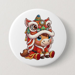 Chinese New Year Horse 2026 Zodiac Button