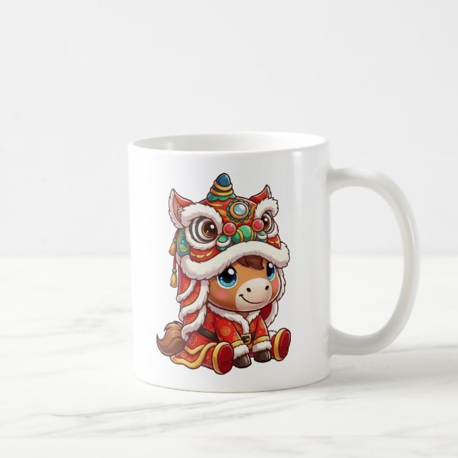 Chinese New Year Horse 2026 Zodiac Coffee Mug (Right)