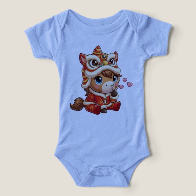 Chinese New Year Horse 2026 Zodiac Infant T-shirt (Design Front)