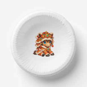 Chinese New Year Horse 2026 Zodiac Paper Bowls