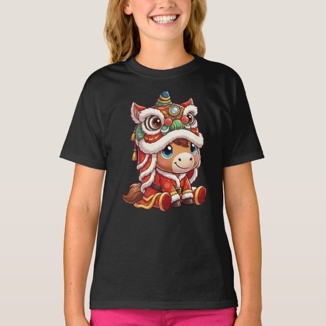 Chinese New Year Horse 2026 Zodiac T-Shirt (Front)