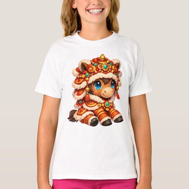 Chinese New Year Horse 2026 Zodiac T-Shirt (Front)