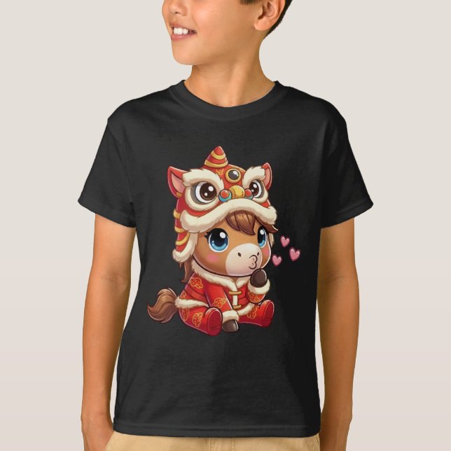 Chinese New Year Horse 2026 Zodiac T-Shirt (Front)