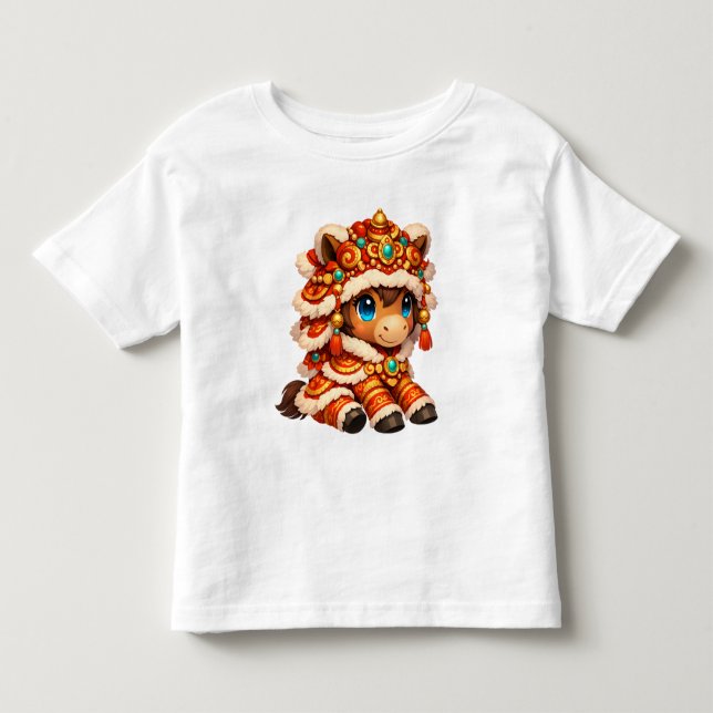 Chinese New Year Horse 2026 Zodiac Toddler T-shirt (Front)