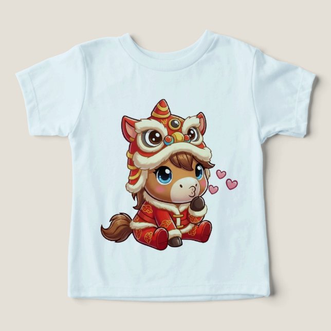 Chinese New Year Horse 2026 Zodiac Toddler T-shirt (Design Front)