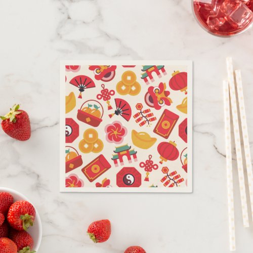 Chinese New Year Icons 2024 Party Napkins