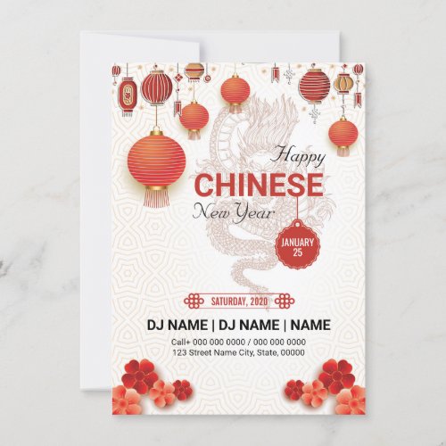 Chinese New Year Invitation Flyer