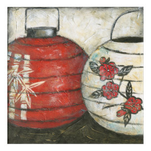 Chinese New Year Lanterns with Floral Print Acrylic Print