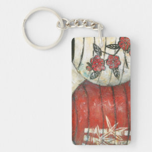 Chinese New Year Lanterns with Floral Print Keychain