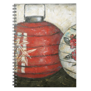 Chinese New Year Lanterns with Floral Print Notebook