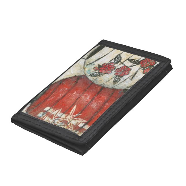 Chinese New Year Lanterns with Floral Print Trifold Wallet (Bottom)