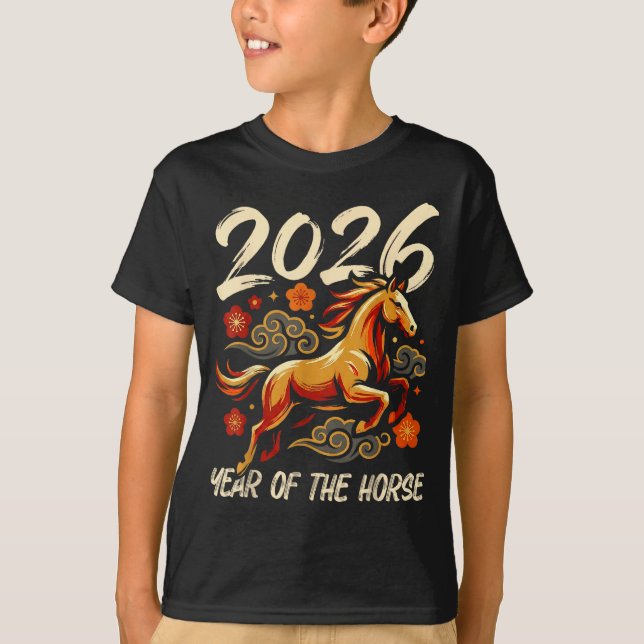 Chinese New Year Lunar Year Of The Horse 2026  T-Shirt (Front)