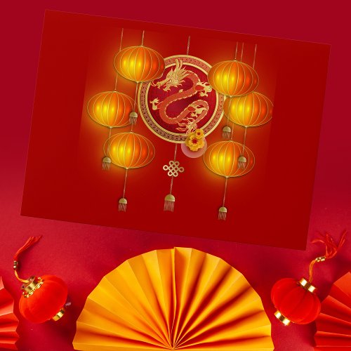 Chinese New Year of Dragon Ornaments Hong Bao Red Envelope