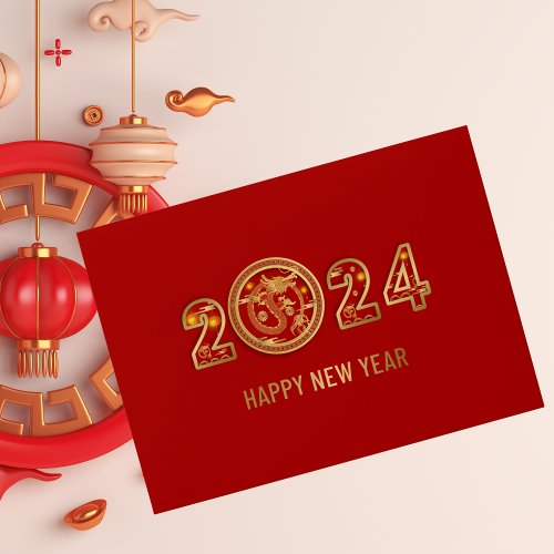 Chinese New Year of Dragon Ornaments Hong Bao Red Envelope