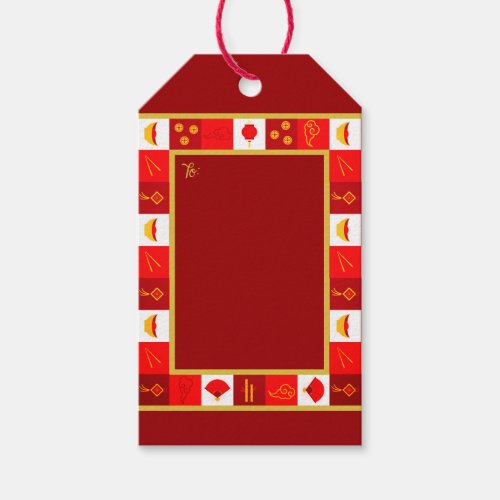 Chinese New Year of Good Fortunes Gift Tags