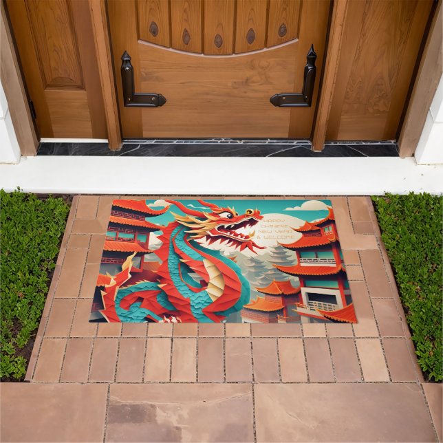 Chinese New Year of the Dragon 2024 DM Doormat (Outdoor)