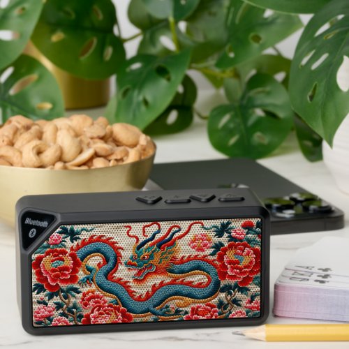 Chinese New Year of the Dragon 2024 Embroidery Bluetooth Speaker