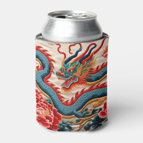 Chinese New Year of the Dragon 2024 Embroidery Can Cooler