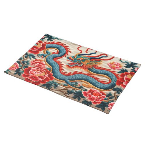 Chinese New Year of the Dragon 2024 Embroidery Cloth Placemat