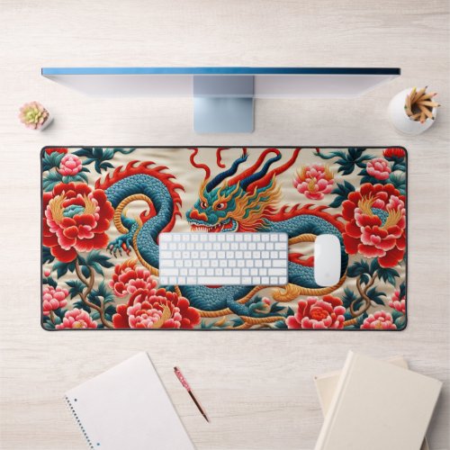 Chinese New Year of the Dragon 2024 Embroidery Desk Mat