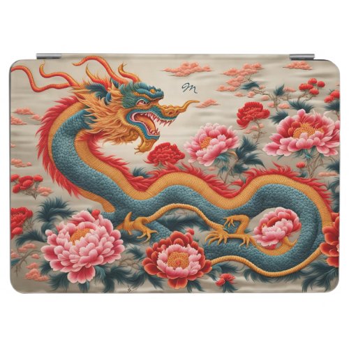 Chinese New Year of the Dragon 2024 Embroidery iPad Air Cover