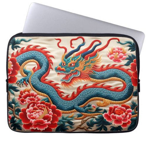 Chinese New Year of the Dragon 2024 Embroidery Laptop Sleeve