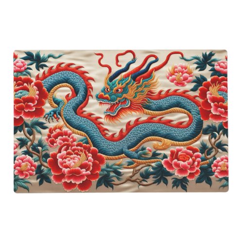Chinese New Year of the Dragon 2024 Embroidery Placemat