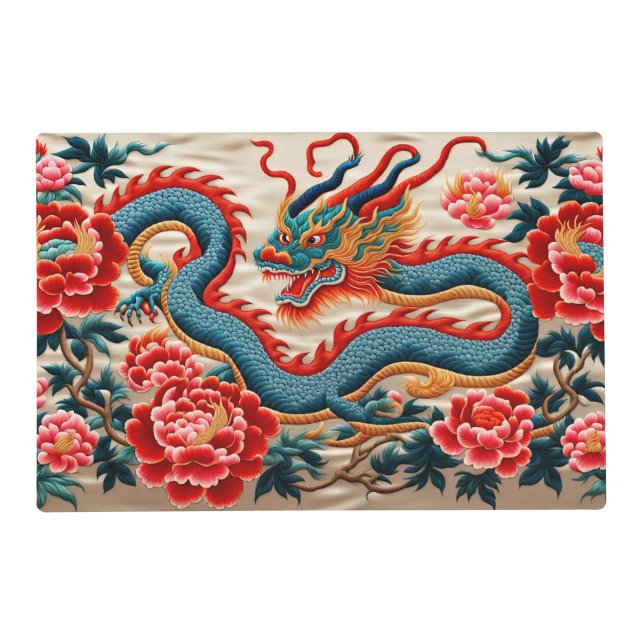 Chinese New Year of the Dragon 2024 "Embroidery" Placemat (Front)