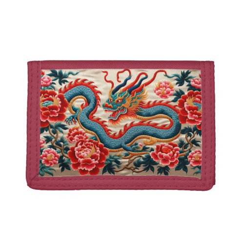 Chinese New Year of the Dragon 2024 Embroidery WW Trifold Wallet