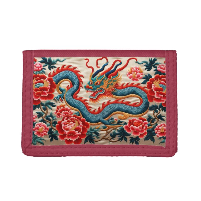 Chinese New Year of the Dragon 2024 Embroidery WW Trifold Wallet (Front)