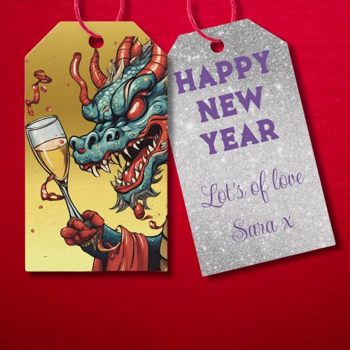 Chinese New Year of the Dragon 2024 gifts Gift Tags