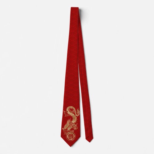 Chinese New year of the Dragon 2024 Neck Tie