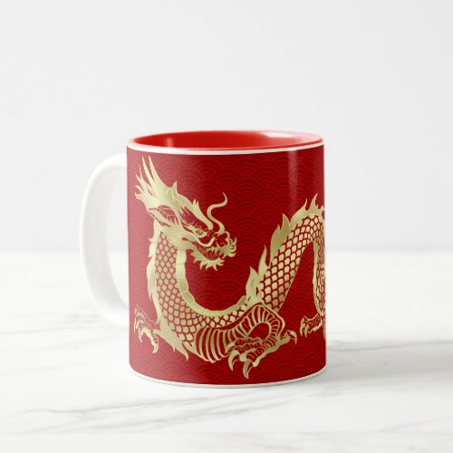 Chinese New year of the Dragon 2024 Two_Tone Coffee Mug